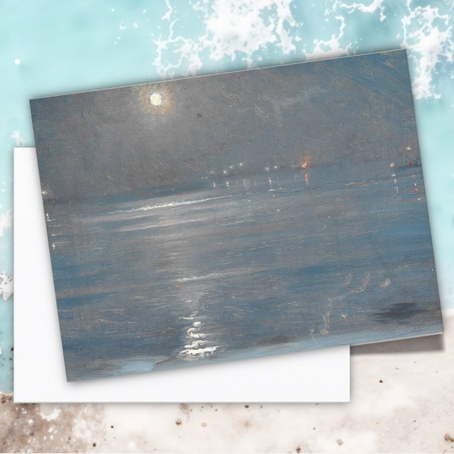 Postal Ships with lanterns at sea, Peder Severin Krøyer (Subido por el creador)