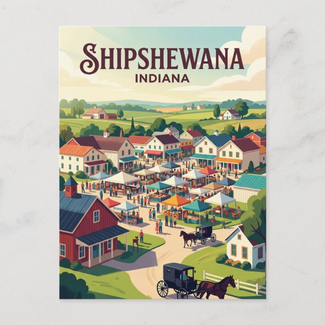 Postal Shipshewana EE. UU. (Anverso)