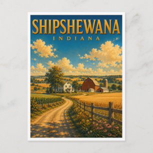 Postal Shipshewana Indiana campiña Amish GeoSaga