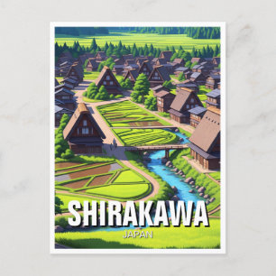 Postal Shirakawa Gifu Japón