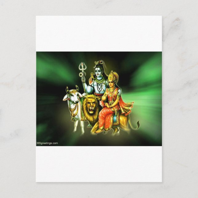 POSTAL SHIVA Y PARVATHI (Anverso)