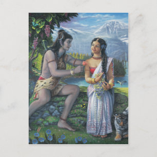 Postal Shiva y Parvati - La pareja despiadada
