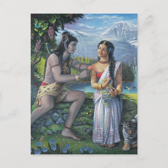 Postal Shiva y Parvati - La pareja despiadada (Anverso)