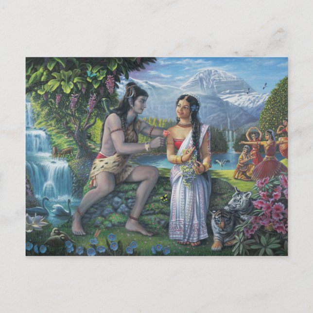 Postal Shiva y Parvati - La pareja despiadada (Anverso)