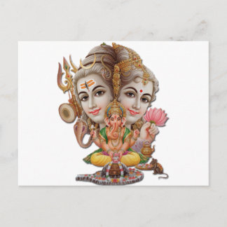 Postal Shiva y su familia