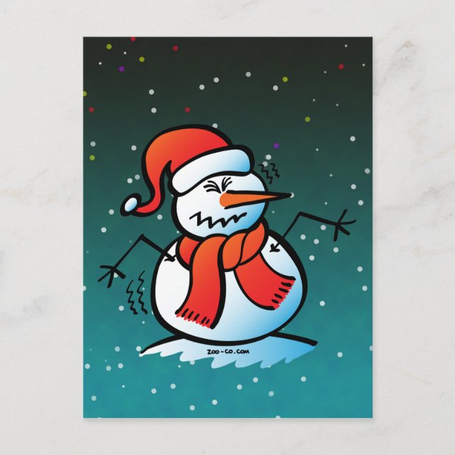 Postal Shivering Snowman (Anverso)