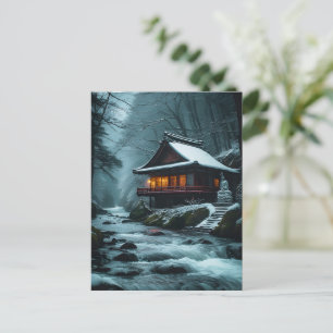 Postal Shizuka na Fuyu: Templo Silencioso junto al Río In