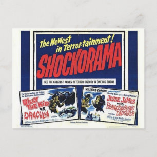 Postal Shockorama doble dracula mfrankenstein