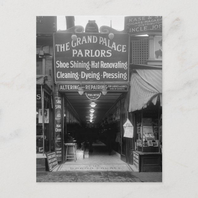 Postal Shoe Shine Parlor, años 20 (Anverso)