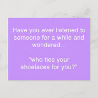 SHOELACE INSULT FUNNY HUMOR DICES