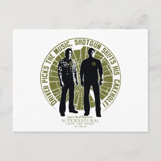 Postal "Shotgun" del supernatural Winchester Brothers