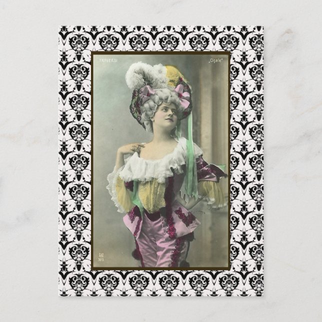 Postal Show Chica Risque (Anverso)