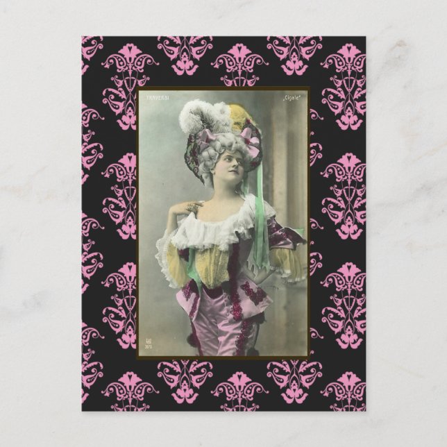 Postal Show Chica Risque (Anverso)