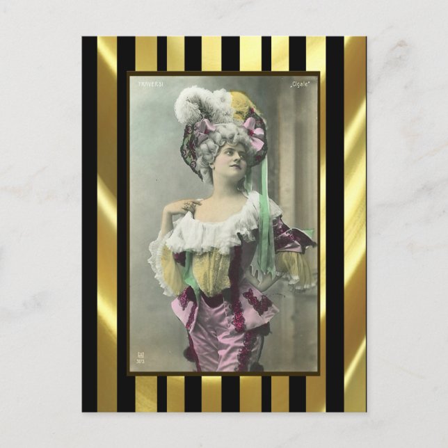 Postal Show Chica Risque (Anverso)