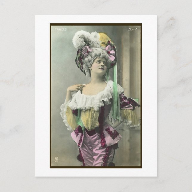 Postal Show Chica Risque (Anverso)