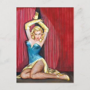 Postal Showgirl Pinup