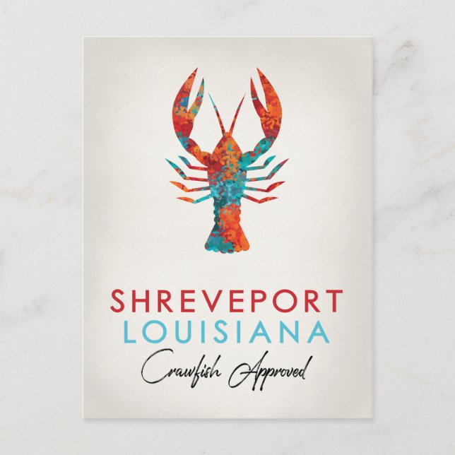 Postal Shreveport Louisiana Crawfish Bright (Anverso)
