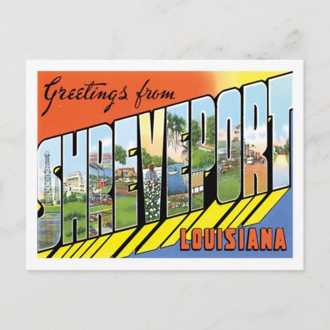 Postal Shreveport Louisiana Viaje América (Anverso)