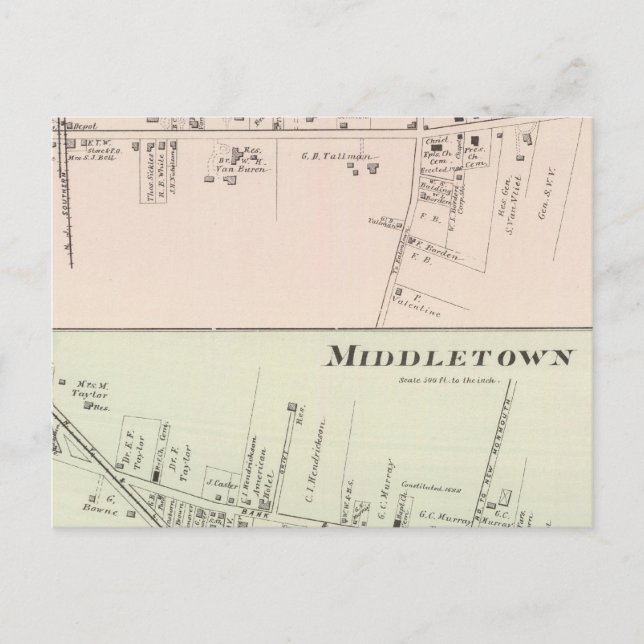Postal Shrewsbury Middletown, Nueva Jersey (Anverso)