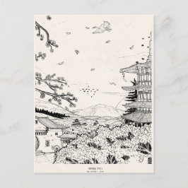 Postal Shrine Shinto Fuji Edo Periodo Japón Inspire Shogu