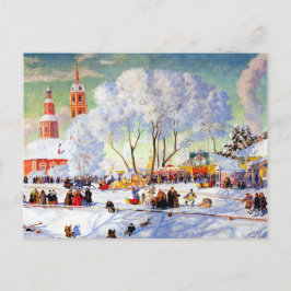 Postal "Shrovetide" de Boris Kustodiev, Bella Artes posta