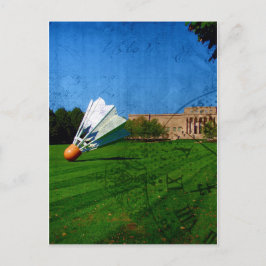 Postal Shuttlecock en el césped