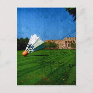 Postal Shuttlecock en el jardín