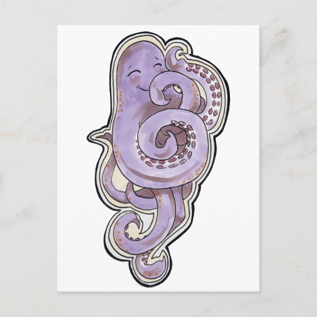 Postal Shy Octopus (Anverso)