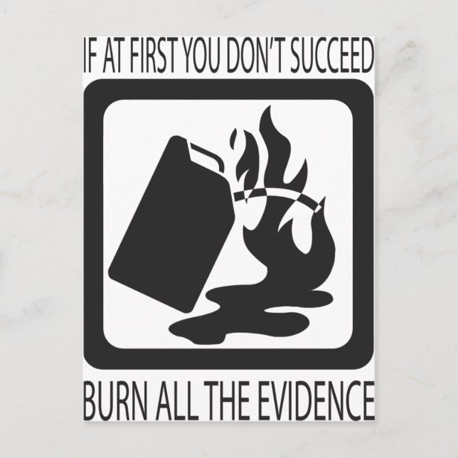 Postal Si al principio no tienes éxito (Anverso)