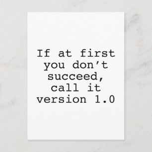 Postal Si Al Principio No Tienes Éxito, Llámalo Versión 1