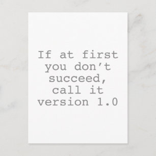 Postal Si Al Principio No Tienes Éxito, Llámalo Versión 1