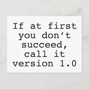 Postal Si Al Principio No Tienes Éxito, Llámalo Versión 1