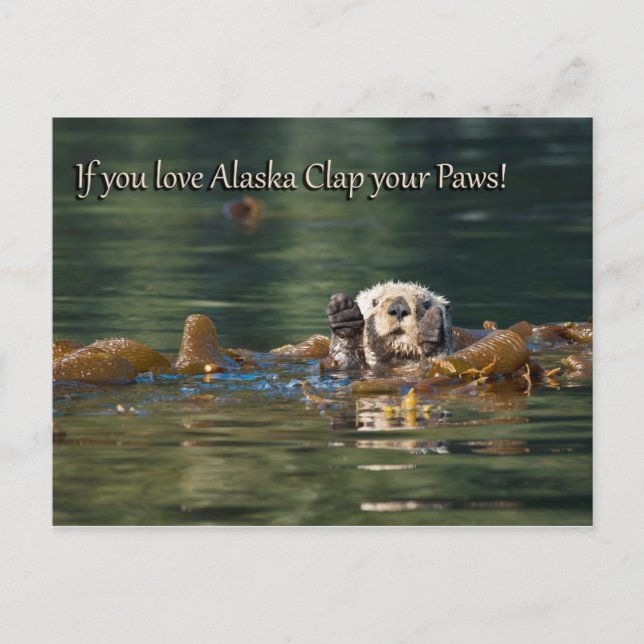 Postal Si amas a Alaska, aplaudes tus patas (Anverso)