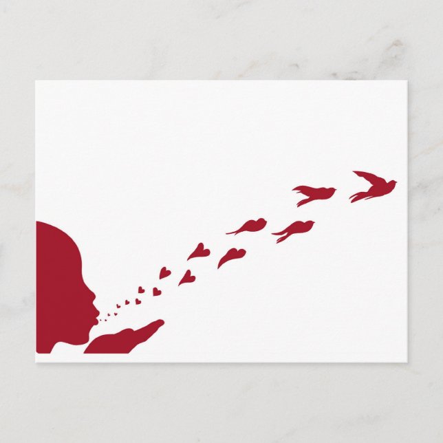 Postal Si amas algo, ponlo libre (Anverso)