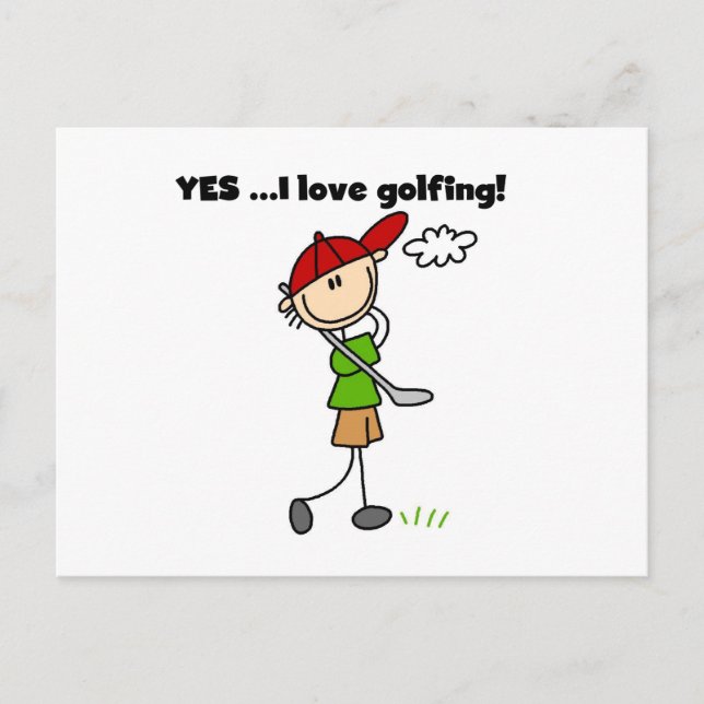 Postal Sí, amo jugar golf (Anverso)