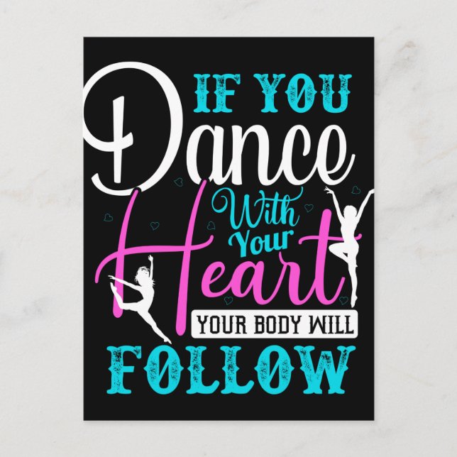 Postal Si Bailas Con Tu Corazón (Anverso)