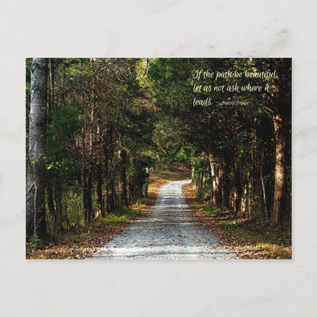Postal Si el camino es hermoso... (Anverso)