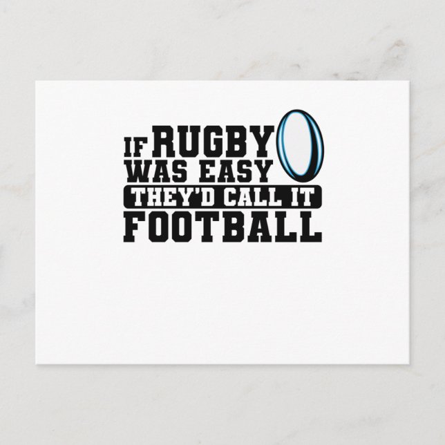 Postal Si el Rugby fuera Fácil lo Llamarían Fútbol (Anverso)