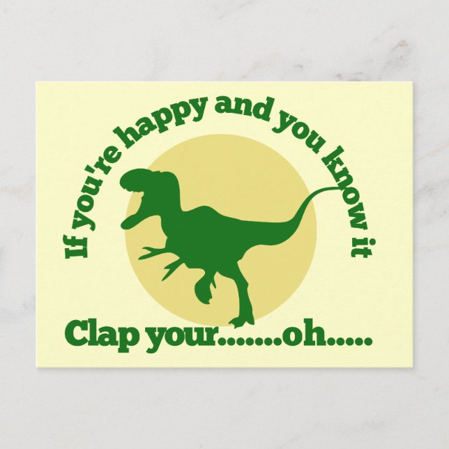 Postal Si eres feliz y lo sabes (Anverso)