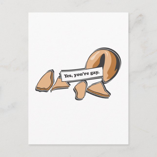 POSTAL SÍ, ERES GAY FORTUNE COOKIE (Anverso)