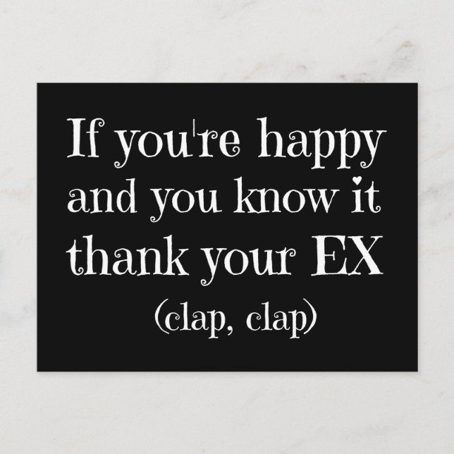 Postal Si estás contento, Cita divertida (Anverso)