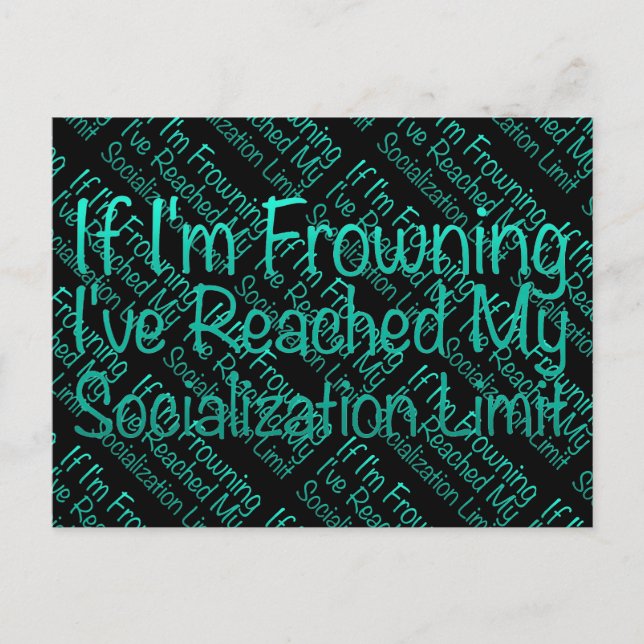 Postal Si estoy frunciendo el ceño… en DuckBlue (Anverso)