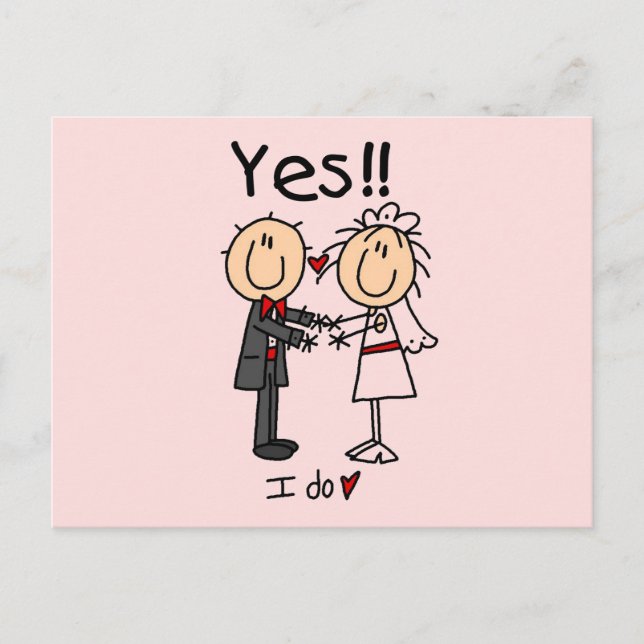 Postal SÍ, hago camisetas y regalos para novias y novios (Anverso)