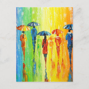 Postal Si llueve , entonces un brillante