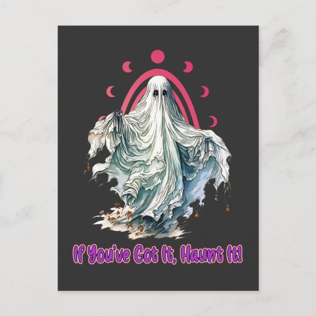 Postal Si lo tienes, lo atormentas - Halloween (Anverso)