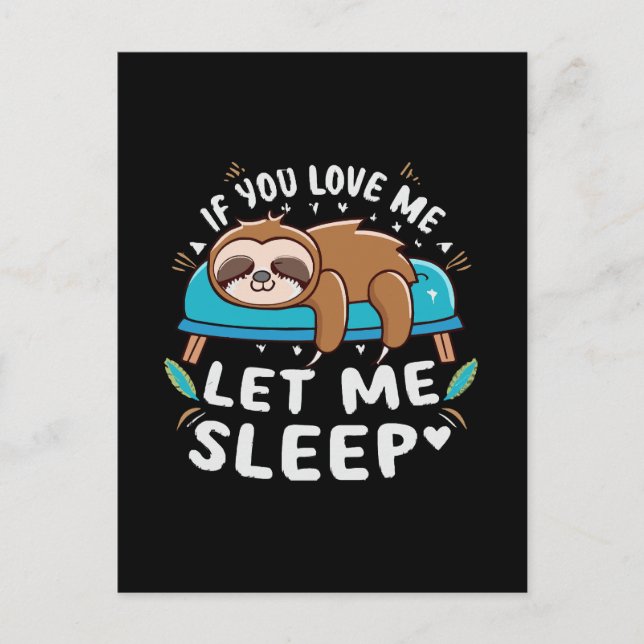 Postal Si me amas déjame dormir (Anverso)