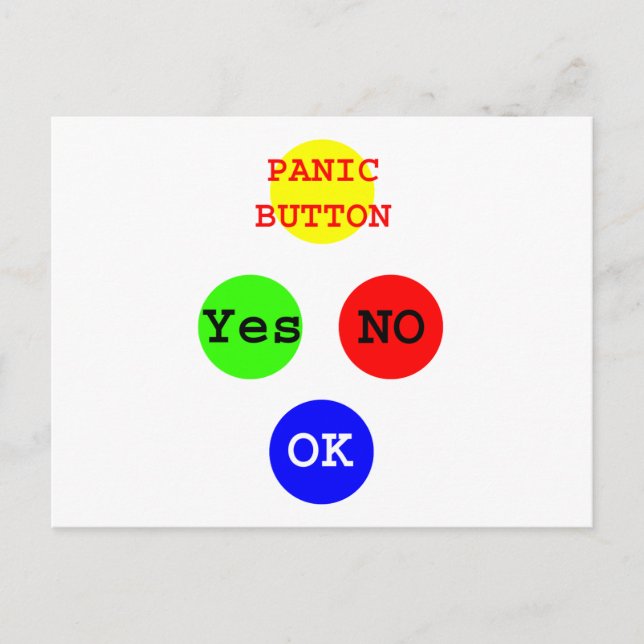 Postal Sí ningunos botones los regalos de Zazzle del (Anverso)