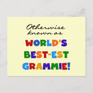 Postal Si no conocido como regalos del Mejor-est Grammie