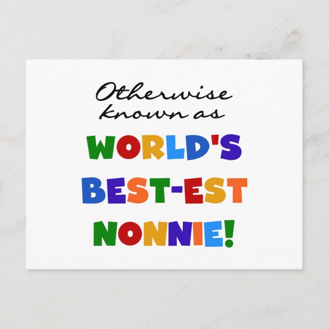 Postal Si no conocido como regalos del Mejor-est Nonnie (Anverso)