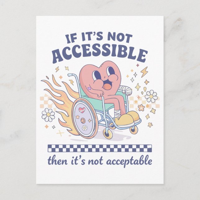Postal Si no es accesible, entonces no es aceptable (Anverso)
